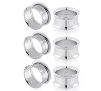 Oyaface 4Pcs Stainless Steel Ear Tunnels Gauges Double Flare Earrings Expander Stretchers Piercing Body Jewelry 2G-3/4, Stainless Steel, no gemstone