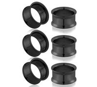 Oyaface 4Pcs Stainless Steel Ear Tunnels Gauges Double Flare Earrings Expander Stretchers Piercing Body Jewelry 2G-3/4, Stainless Steel, no gemstone