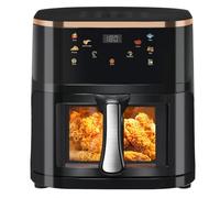 Oyajia 9L Air Fryer with Visual Window, 6-In-1 Cooking Presets, Smart Touch Screen, Timer Function, Dishwasher-Safe, Healthy Oil Free & Low Fat Cooking.