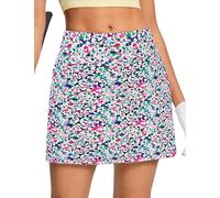 Oyamiki Tennis Skorts for Women High Waist Stretchy Golf Skirts Casual Outdoor Workout Colourful Skirt Printed Abstract S