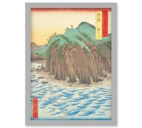 Oyashirazu Echigo Province Utagawa Hiroshige Japan Woodblock Artwork Framed Wall Art Print A4 Artery8 Light Grey One Size