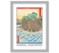 Oyashirazu Echigo Province Utagawa Hiroshige Japan Woodblock Classic Collection Artwork Framed Wall Art Print A4 Artery8 Light Grey One Size