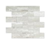 OYASIMI 20 Piece Durable Stick on Tiles Kitchen Backsplash, 12" PVC Self Adhensive Wall Tiles, Dolomite Stone Splashback for Kitchen & Bathroom