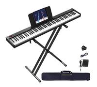 OYAYO 88-Key Digital Piano, Full Size Semi-Weighted Keys, Portable Keyboard Bundle with Double X Stand, Carry Bag & Accessories, Touch-Sensitive Piano for Beginners, Students & Musicians