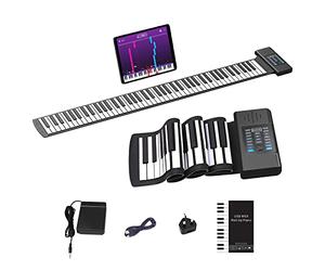 OYAYO 88 Keys Roll Up Piano, Upgraded Portable Rechargeable Piano, Mp3 Headphone,USB Input, MIDI Out,128 Rhythms, As the Best Gift for Holiday