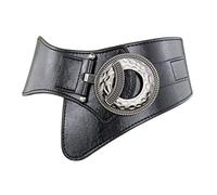 Oyccen Women's Retro Elastic Wide Stretchy Dress Decoration Belt, Black, One Size