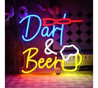 OYCGZV Dart Beer Neon Light Sign - Dart Bar Neon Sign for Wall Decor Beer Bar Neon Wall Light USB Led Sign for Game Zone Shop Window Shop Club Store Business Man Cave