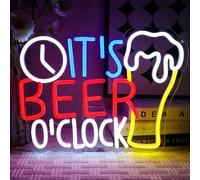 OYCGZV It's Beer O'Clock Neon Sign for Wall Decor - Beer Neon Light Dimmable USB Led Sign for Bar Club Business Home Pub Man Cave Party Decorations