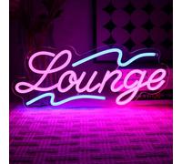 OYCGZV Lounge Neon Light Sign - Blue Pink Neon Sign for Wall Decor Lounge Room Neon Wall Light USB Led Sign for Home Bar Rest Room Hotel Game Zone Party Cafe Office Store Beauty Salon