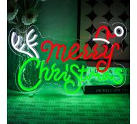 OYCGZV Merry Christmas Neon Sign for Wall Decor - Santa Neon Light for Bedroom Dimmable USB Led Sign for Christmas New Year Party Home Living Room Restaurant Bar Club Store Business