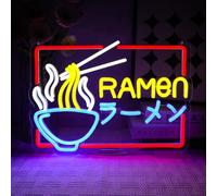 OYCGZV Ramen Neon Light Sign - Noodle Neon Sign for Wall Decor Japanese Ramen Neon Wall Light USB Led Sign for Restaurant Ramen Shop Window Bar Kitchen Food Shop Club Store Business