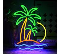 OYCGZV Tropic Coconut Tree Neon Sign for Wall Decor - Palm Tree Neon Light Dimmable USB Sunset Beach Led Sign for Beer Bar Cafe Club Business Home Pub Man Cave Party Hotel Decorations