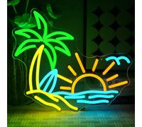 OYCGZV Tropic Palm Tree Neon Sign for Wall Decor - Coconut Tree Neon Light Dimmable USB Summer Beach Led Sign for Beer Bar Cafe Club Business Home Pub Man Cave Party Hotel Decorations