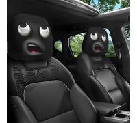 OYCXXCX Funny Cartoon Car Headrest Covers 2PCS Universal Fit, Big Eyes Car Seat Protector Cover, Cute Head Rest Protector Decoration, Auto Interior Accessories for Cars, Vans & Trucks (#D)