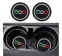 OYDDL 2PCS Car Coaster cup holder Compatible with FIAT 500 500E 500C 500L 500X Accessories (6.8 cm)