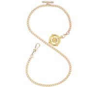 OyeahO Albert Chain Pocket Watch, T-bar Chain with Compass Pendant, Curb Link Chain 2 Hook Antique Fob T Bar for Men, 96. Compass, Gold