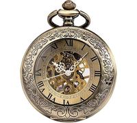 oyeaho Pocket Watches, Pocket Watch to Husband King, Personalized Pocket Watches for Men with Chain, Gifts for Husband-Engraved Pocket Watches for Men Wedding Birthday Anniversary for Him, f5. Bronze