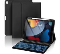 OYEEICE Anti-Falloff Keycap Keyboard Case for iPad 9th/ 8th/ 7th Generation 10.2 Inch, Enlarged Keycap Keyboard for iPad Pro 10.5 /iPad Air 3rd Gen (Black, classic style)