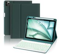 OYEEICE for iPad Pro 4th / 3th / 2th/ 1th Generation Case with Keyboard 11'', Detachable 7 Color Backlit Keyboard with Pen Holder for iPad Air 6th/ 5th/ 4th 10.9" Gen
