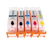 OYfame 5PCS Refillable Ink Cartridge Compatible With IP7250 6350 5450 MX925 MX725 With ARC Chips PGI 550 CLI 551