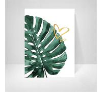 OYFFL Monstera Green Plant Leaves Pineapple Parrot Painting Home Wall Decoration Tropical Wall Art Pictures Canvas Painting Posters (3,30 * 40cm Unframed)