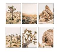 OYFFL Nordic Desert Landscape Canvas Gobi Painting Rock Pine Tree Poster Cactus Nature Poster Wall Art Coastal Decoration Pictures (30x40cm No Frame)