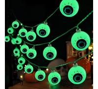 OYFGQDI Halloween Decorations Lights 30LED 16.4FT Eyeball String Lights 8 Modes Battery Operated Halloween Decoration Scary for Indoor Outdoor Garden Haunted Houses Decor