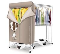 OYhmc 1200W Foldable Electric Clothes Dryer, Portable 2 Layer Electric Heated Clothes Airer Dryer Rack, Household Dryer with Dustproof Cloth Curtain, 220V Energy-Efficient