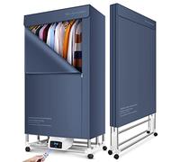 OYhmc 2000W Portable Folding Electric Clothes Dryer Fast Dry Large Capacity 15KG with Remote Control, Hot Air Drying Closet Electric Heated Clothes Airer Pod