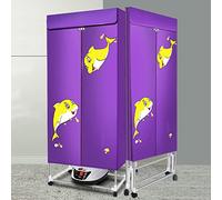 OYhmc Clothes Dryer 220V 2300W Electric Foldable 2-Tier Drying Machine Air Heater Stainless Steel Rack for Home Apartment Hotel Student Dorm