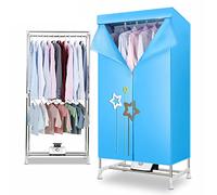 OYhmc Electric Clothes Dryer 2-Tier Clothes Airer Warm Air Drying Wardrobe Laundry Dryer Machine Heated Clothes Drying Rack Overheating Protection for Home Use