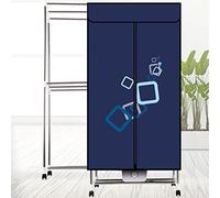 OYhmc Electric Clothes Dryer, Efficient Indoor Wet Laundry Warm Air Heated Drying Rack, Portable 2-Tier Electric Clothes Drying Wardrobe Energy Saving (Anion) 1.5m