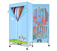 OYhmc Electric Clothes Heated Airer Indoor Double Layer Clothes Dryer Energy-Efficient Stainless Steel Material Wet Laundry Warm Air Drying Wardrobe