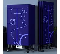 OYhmc Foldable Electric Clothes Dryer for Home, 15kg Large Capacity Stainless Steel Energy-Efficient Indoor Wet Laundry Warm Air Drying Wardrobe with Remote Control