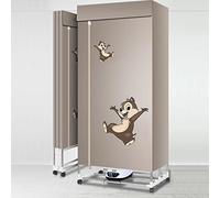 OYhmc Foldable Electric Clothes Dryer with Remote Control, Warm Air Drying Wardrobe Electric Clothes Drying Rack Double Layer for Apartments Home - 2300W