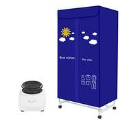 OYhmc Home Electric Clothes Dryer 1000W Large Capacity 15kg Double Layer Stainless Steel Energy-Efficient Indoor Wet Laundry Warm Air Drying Wardrobe