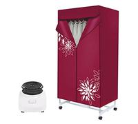 OYhmc Home Electric Clothes Dryer 1000W Large Capacity 15kg Double Layer Stainless Steel Energy-Efficient Indoor Wet Laundry Warm Air Drying Wardrobe