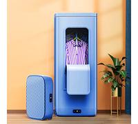 OYhmc Home Electric Clothes Dryer with Wheers, Foldable 1000W Large Capacity 10kg Aluminum Alloy Indoor Wet Laundry Warm Air Drying Wardrobe