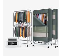 OYhmc Portable Dryer, 2600W Electric Clothes Dryer Machine Indoor Double Layer Clothes Drying Rack for Apartments, Heated Clothes Airer
