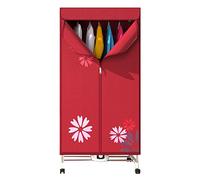 OYhmc Red 1000W Electric Heated Clothes Airer Stainless Steel Home Portable Laundry Dryer Machine Clothes Drying Rack for Apartment