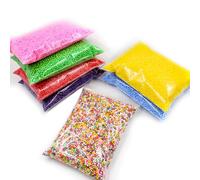 Oyiclyea 6 Pack Micro Slime Foam Balls Beads, Slime Beads, Polystyrene Foam Balls Balls Filler, Beads Decor, Colourful Set, for Slime, DIY Gift Wrapping and Basket Fillings