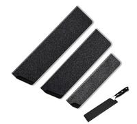 Oyiclyea ABS Knife Cover Sleeves 3 Pcs Black Universal Kitchen Knife Sheath,Waterproof Abrasion Resistant Felt Lined Knives Cover Sleeves,Gentle on Your Blades,Suitable for Chef's Knives