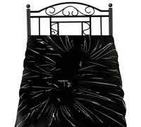 Oyiclyea Black King Size Waterproof Bed Sheet, 200 x 210 cm, PVC, Easy Care, Foldable