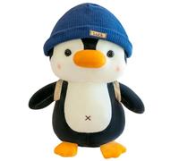 Oyiclyea Cute Plushie Penguin Plush Toys, Plushie Penguin Stuffed Animals, Plush Costumed Penguins Toy, Blue Hat, Super Soft, Cuddling and Playing Stuffed Toy for Girls Boys, 25 cm