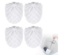 Oyiclyea Toilet Brush Head Replacement White 4 Pcs Universal Toilet Brushs Heads,Plastic Replacement Toilets Bowl Brushs Heads,12mm Threaded Interface,Suitable for Bathroom Cleaning