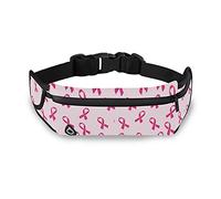 Oyihfvs Breast Cancer Awareness Pink Ribbons Adjustable Running Belt, Fanny Pack Waist Pack, Runners Bag, Sports Hiking Fitness Exercise Gym Pouch for Women Men Accessories