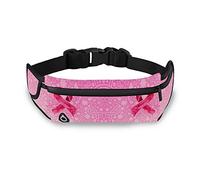 Oyihfvs Breast Cancer Awareness Pink Ribbons Adjustable Running Belt, Fanny Pack Waist Pack, Runners Bag, Sports Hiking Fitness Exercise Gym Pouch for Women Men Accessories