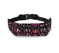 Oyihfvs Breast Cancer Awareness Pink Ribbons Adjustable Running Belt, Fanny Pack Waist Pack, Runners Bag, Sports Hiking Fitness Exercise Gym Pouch for Women Men Accessories