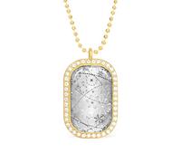 Oyihfvs Christmas Snowflakes in Brilliant Silver White Style Golden Diamond Pendant Jewelry, Keepsake Memorial Necklace for Men Women Gift, Alloy Dog Necklace Keychain Tag Jewelry