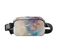 Oyihfvs Luxurious Abstract Fluid Art Mixture of Blue and Violet Painting Adjustable Fanny Waist Pack Pouch, Waterproof Runners Sports Waist Pack Wallet for Sports Hiking Fitness Cycling Gym Women Men